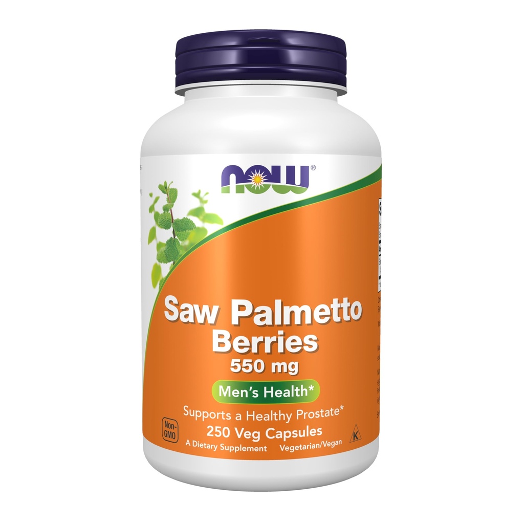 NOW Foods Saw Palmetto Berry 550mg, 250 Vcaps