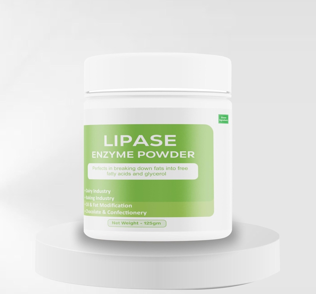 Ingredients Fungal Lipase Enzyme Powder 125g | Food Grade & Bakery Grade | Fat Degrading Enzyme | Wide pH Range | Heat Stable | Food & Industrial Processing Use