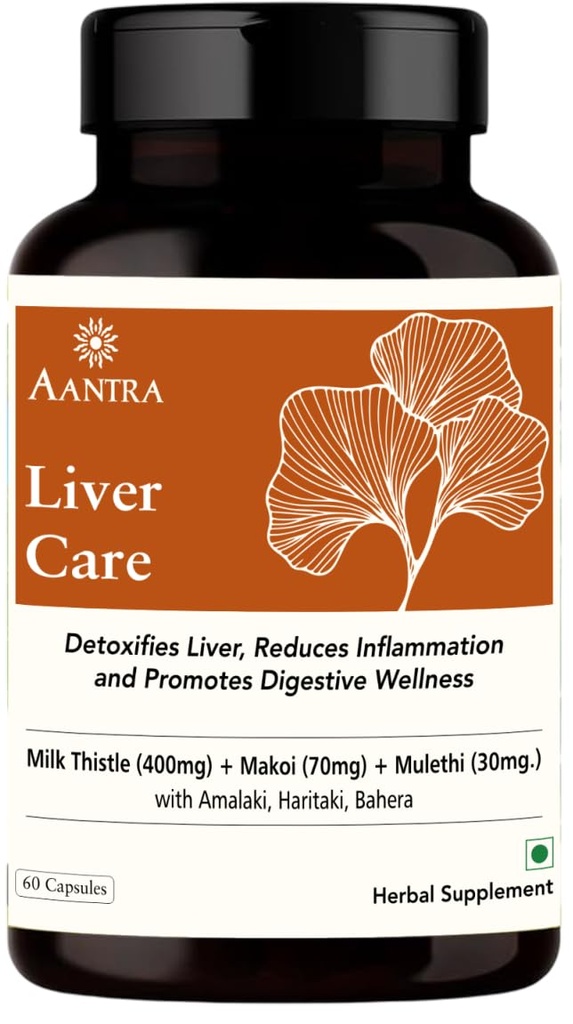 Liver Care – Milk Thistle & Herbal Support with Punarnava, Arogyavardhini, Pittapapada & Mulethi – Detox, Protect & Regenerate – 60 Vegetarian Capsules