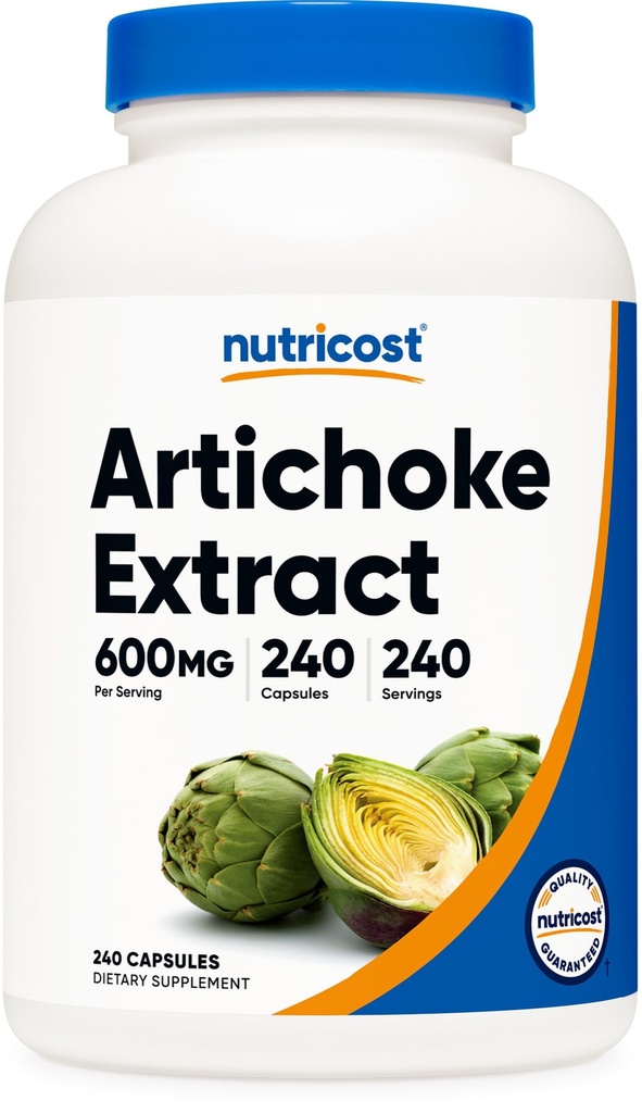 Nutricost Artichoke Extract 600mg, 240 Vegetarische Capsules - Glutenvrij, Non-GMO