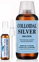 Onbewerkt zilver vloeibaar 500 ppm, extra kracht (32 oz) met Spray Bottle 