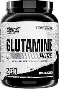 Nutrex Research L-Glutamine Powder - 200 Servings - Pure Unflavored, Non-GMO & Gluten Free
