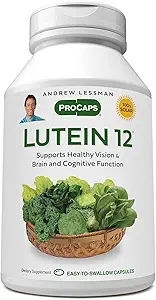 ANDREW LESSMAN Lutein 12 mg - 180 Softgels - Ultra-High Levels of Lutein. Krachtige anti-oxidant Carotenoïde. Ondersteunt Eye Health en bevordert gezonde visie en huid.