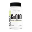 NutraBio CoQ10 Dieetsupplement met bioperine, gezonde hartfunctie en Cellular Energy Production, 200mg - 60 capsules