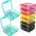 Kleine pil Box 8 stuks, leuke reis pil Organisator Case Mini Tiny Clear Plastic opslagcontainers Portable voor zaktas