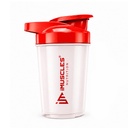 500ml Mini Shaker Bottle with Ball | BPA-Free, Leak-Proof, 2-Way Opening | Flip Handle | Freezer Safe | Easy to Clean | Premium Recyclable Shaker for Gym & Fitness (White)