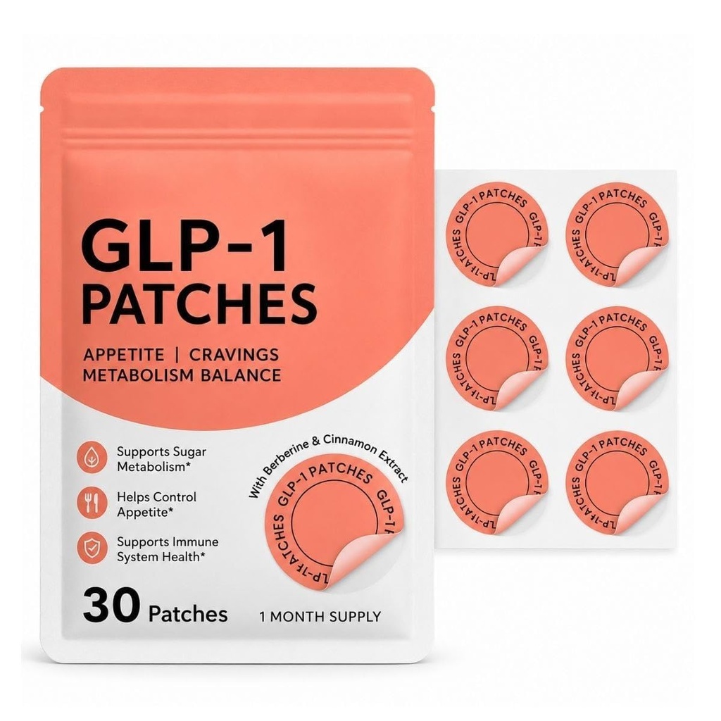 New GLP-1 Lifestyle Support Patches | Appetite & Cravings Support | Plant Based Berberine & Cinnamon | Metabolism Balance | 30 Patches (PACK OF 1)