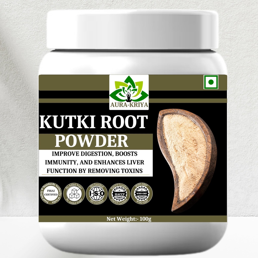 Kutki Powder 100 gm - For Liver support, Detox & Sugar management, Picrorhiza kurroa | Kutki Powder for Liver