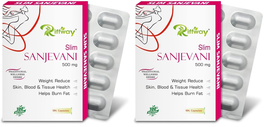 Slim Sanjevani Ayurvedic Capsules | Reduce Extra Fat Without Diet & Exercise (Pack of 2)