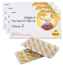 Cold Pressed Flaxseed Oil 1000mg Omega 3 6 9 Capsules for Men and Women | Plant-Based Omega 3 Supplement | Omega 369 | Flaxseed Oil Omega3 Softgel Capsule | Omega Fatty Acid (90 Capsules)