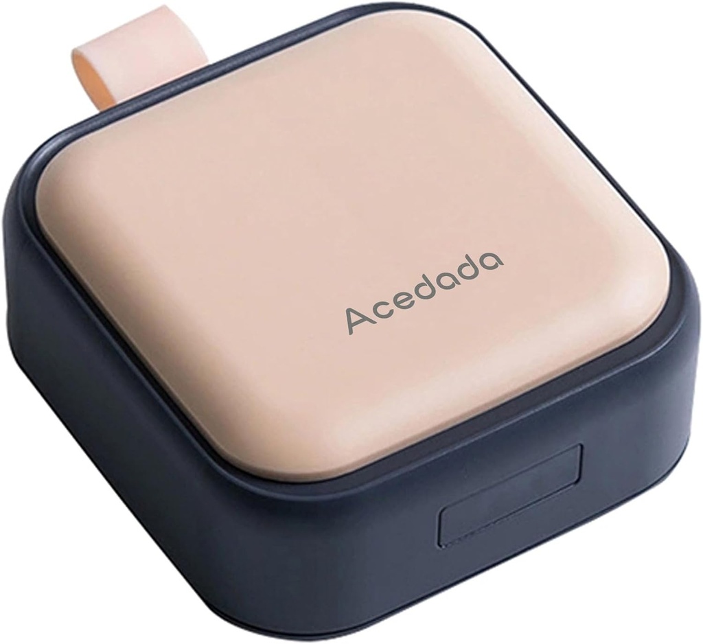 Small Pill Case, Cute Pill Box - Acedada Travel Daily Pill Organizer, Portable Pretty Pill Container for Purse Pocket, Compact Medicine Holder for Vitamins, Fish Oils, Supplements, Pink
