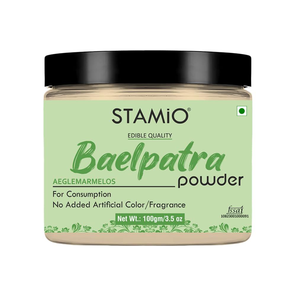 Baelpatra Powder 100 gm | Bilva Leaves, Bel Patra/Leaf, Aegle marmelos | Digestive Health | Diabetes | In Jar 3.53 oz