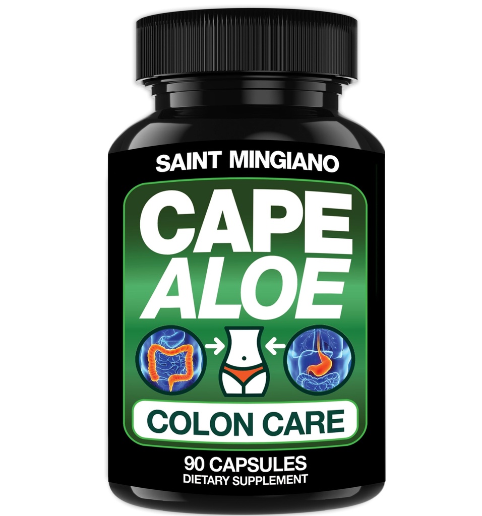 Cape Aloë Vera Capsules - Colon Cleanse, Detox & Flush - 90 Capsules. Zacht Constipatie Relief and Bowel Movement Acting as Natural Herbal Laxative - Bowel Movement Digestive Health