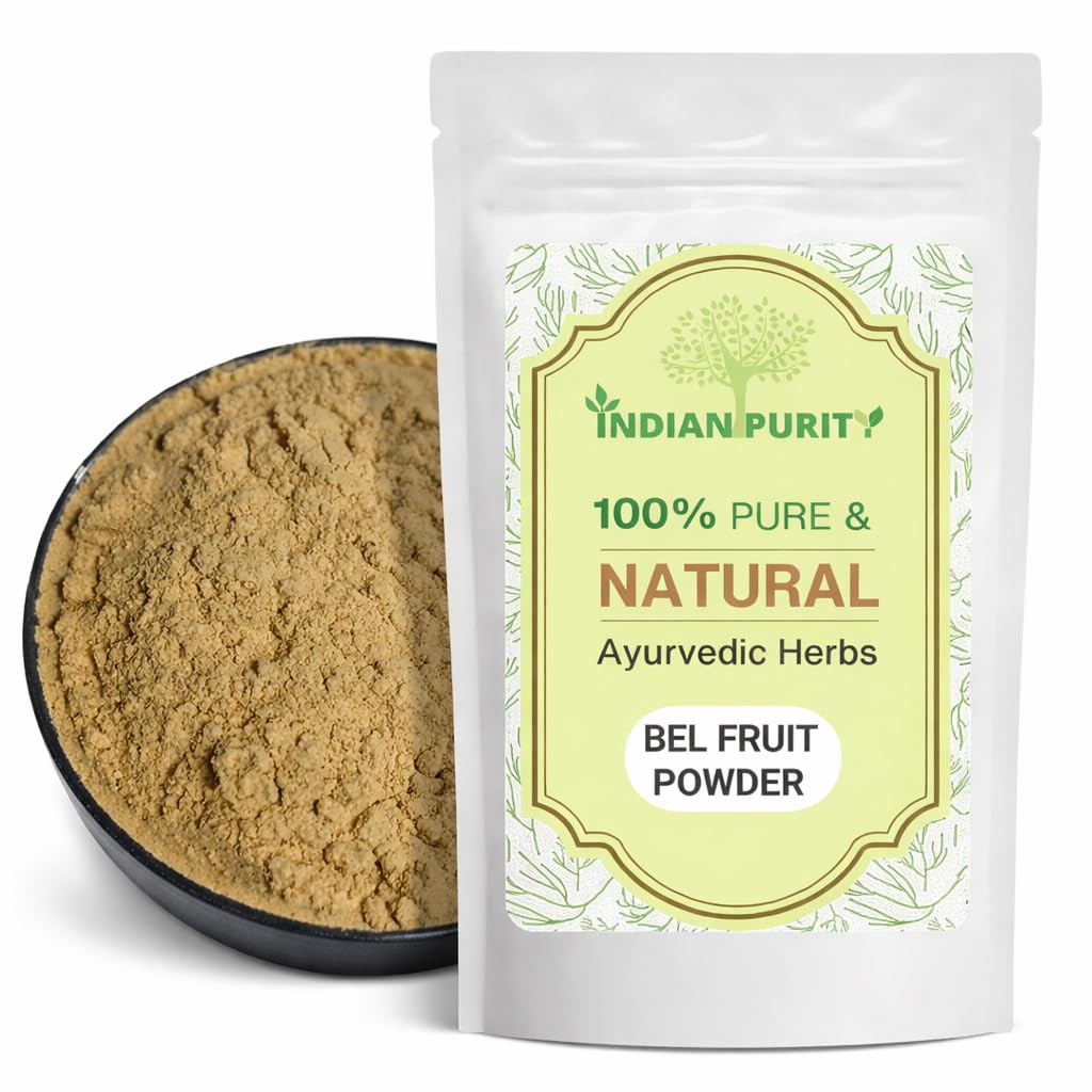 ​IndianPurity Bel Giri Powder (100g) (Edible) Pure & Natural Wood Apple Powder | Aegle Marmelos | Ayurvedic Bael Fruit Powder for Digestion & Gut Health | 100% Raw & Chemical Free