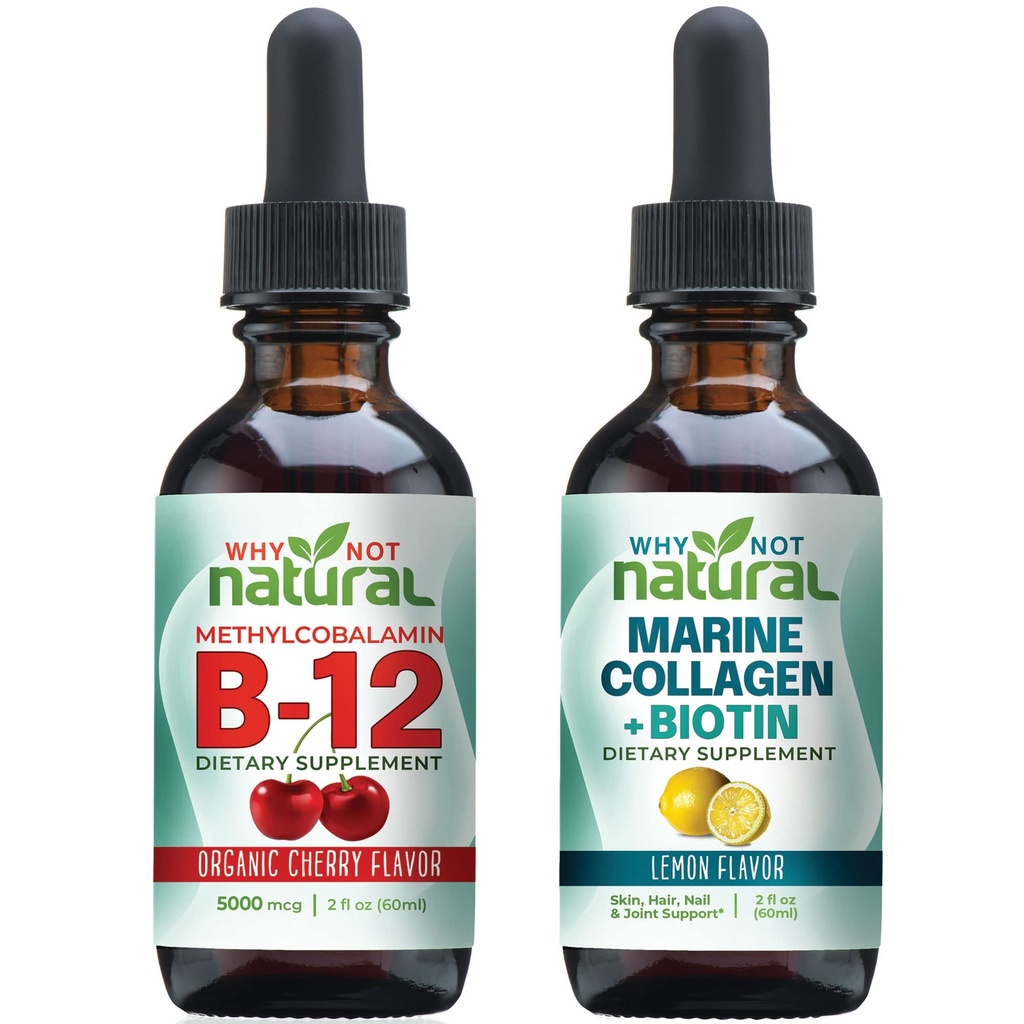 Waarom niet natuurlijke biologische B12 druppels en vloeibare mariene collagen met Biotine