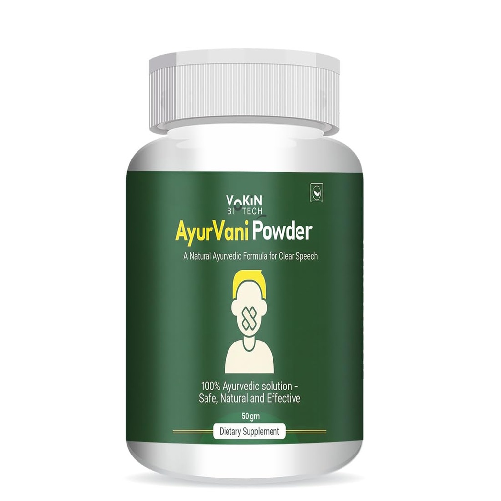 Vokin Biotech AyurVani Ayurvedic Powder 50g | Herbal Blend with Brahmi, Shankhpushpi & Shatavari | Natural Dietary Supplement | Pure Ayurvedic Formula