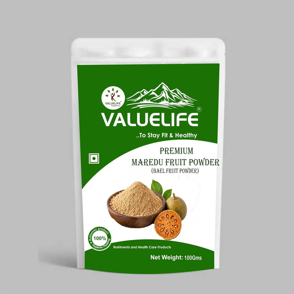 Valuelife Premium Maredu Powder (Bilva/Bael Fruit Powder) | Natural Herbal Supplement | Finely Ground | No Artificial Additives 100G