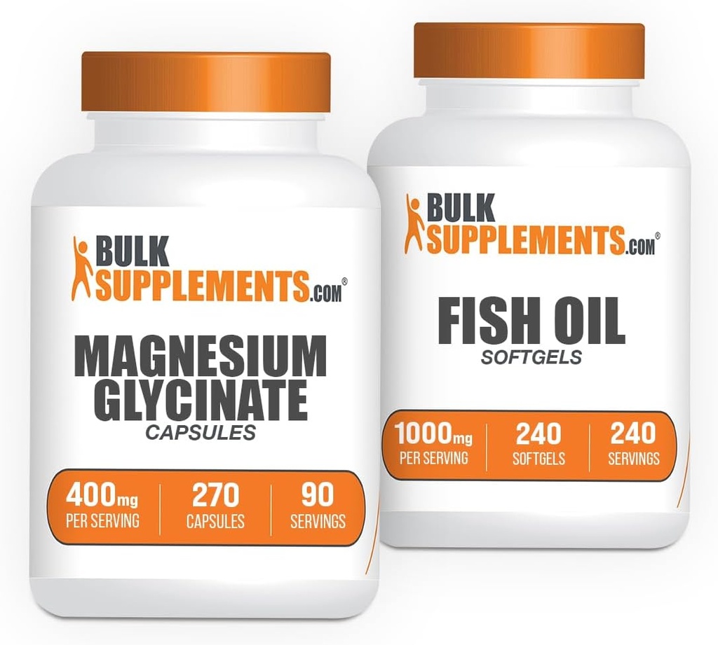 Magnesium Glycinate Capsules 240ct + Visolie Softgels 240ct Bundel