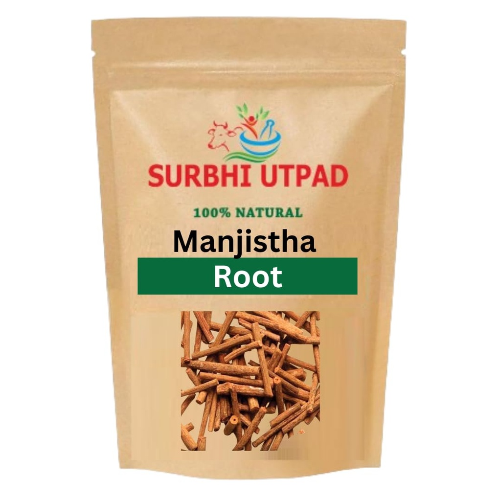 Manjistha Root Stick (Rubia Cordifolia), 100% Pure Ayurvedic Blood Purifier, Skin Cleanser for Clearer Skin, Supports Digestion & Detox, 100 g
