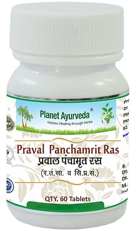 Praval Panchamrit Natural Herbal & Mineral Blend for Digestive Wellness, Healthy Liver Functions and Healthy Body Function - 60 Tablets