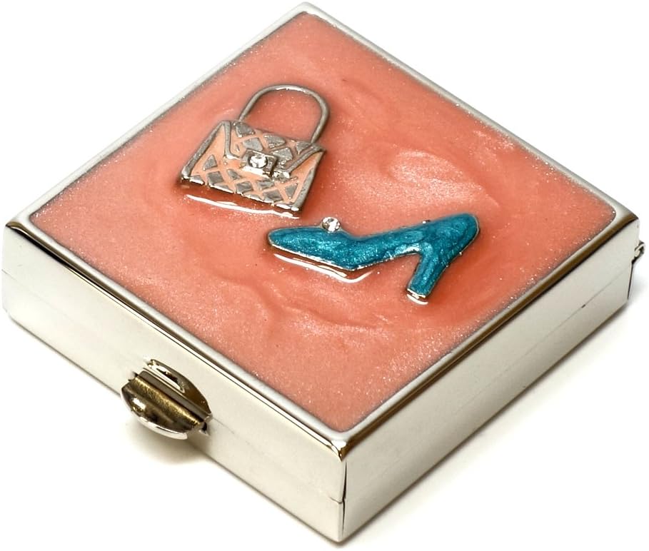 9311 Vierkante kleine pil Box Organisator Roze Blauw Goud Vrouwen Travel Pill Case Purse Pocket Container Daily Portable Medicine Vitamine Box Medicatie Supplement Mini-opslag