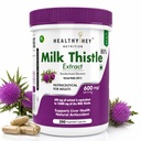 HealthyHey Nutrition Milk Thistle Capsules for Liver Health - High Strenght -Extract - 300 Veg. Capsules