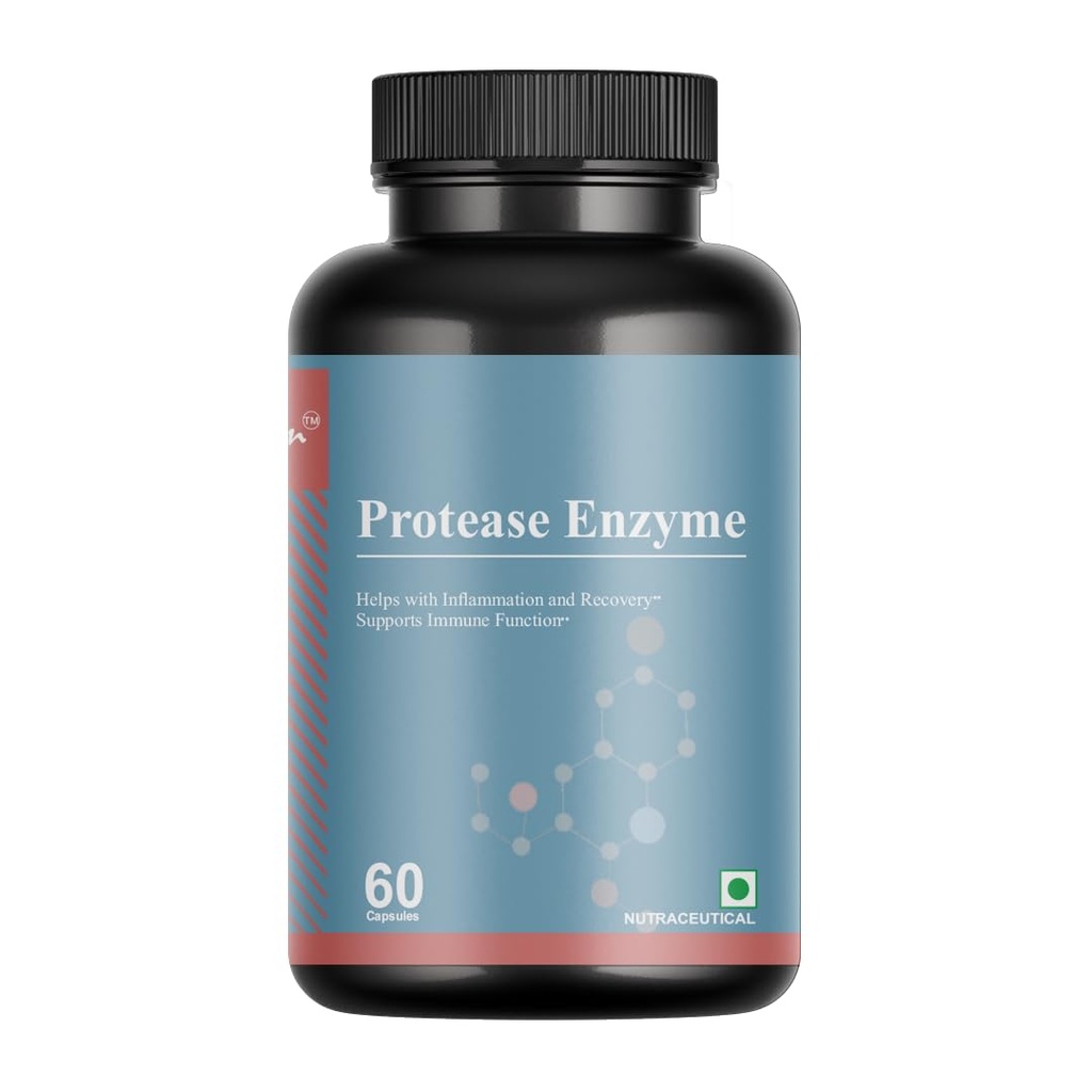 Protease Enzyme 60 Veg Capsules | Digestive Enzyme Supplement for Protein Digestion, Gut Health & Nutrient Absorption | Supports Healthy Digestion & Energy