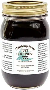 Alle Natuurlijke Vlierbessen Siroop (16 fl oz) voor volwassenen en kinderen, Dagelijkse Immune Ondersteuning Kruidensupplement met Antioxidanten, Biologische Sambucus Vlierbessen