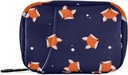 Pill Box Cute Fox 7 Day Pill Case Travel Pill Organizer Bag with Zipper Portable Weekly Vitamin Medicine Supplement Holder Pouch Bag