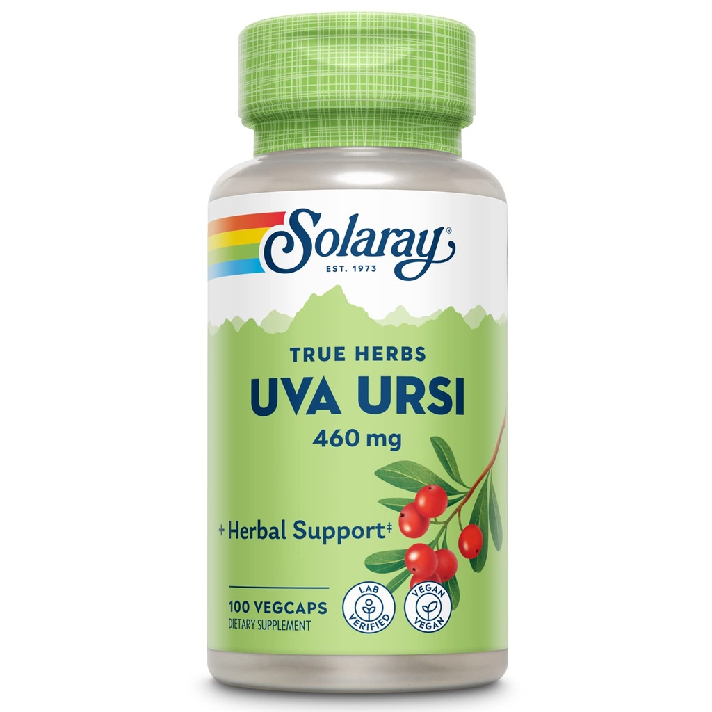 SOLARAY Uva Ursi Leaf 460 mg Gezonde blaas, Nier- en urinetrekfunctie Ondersteuning 