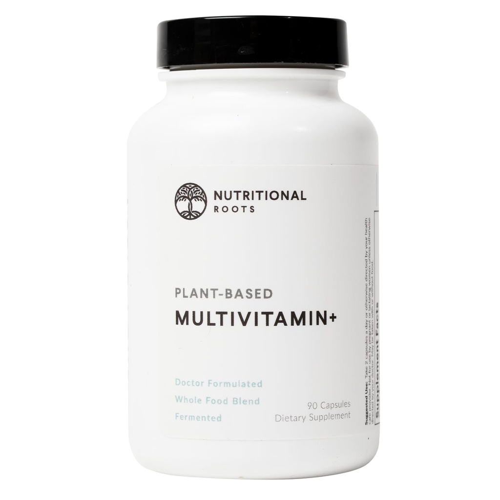Voedingswortels Multivitamine+, Award-Winning Plant-Based (Veganistisch) Multivitamine, Biologische Groenten en Kruiden, Gefermenteerde Vitaminen, Probiotica, Dokter's Choice, 45 Servers
