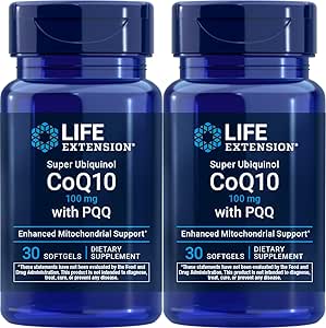 Life Extension Super Ubichinol CoQ10 met PQQ, 30 softgels (verpakking van 2)