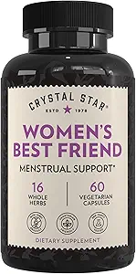 Crystal Star Women's Best Friend (60 capsules) - Herbal Menstrual Relief Supplement voor hulp met krampen en opgeblazen 