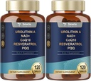 Totaria Urolithin A Supplement 1000mg with NAD,CoQ10,Supplement for Women 120 Softgels for Muscle Energy Antioxidants(Pack of 2)