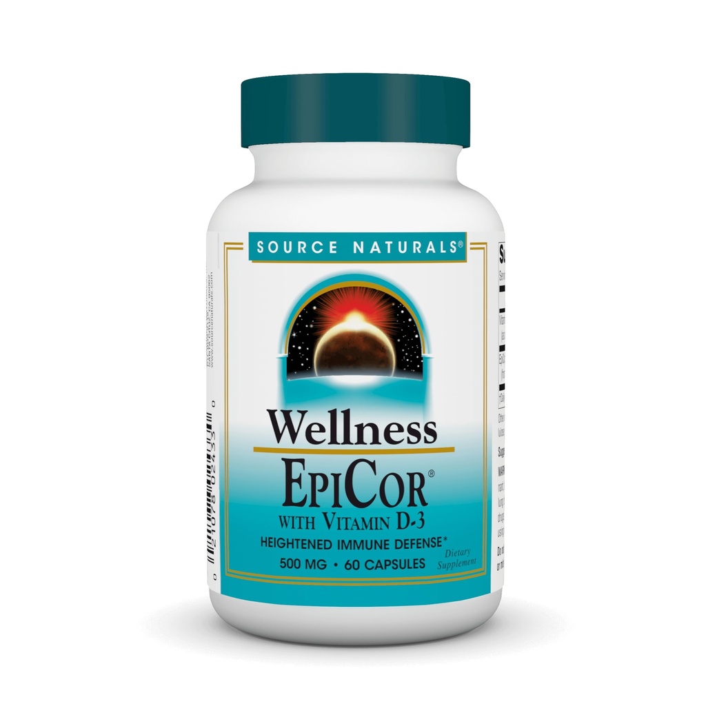 Bron Naturals Wellness EpiCor met vitamine D-3 voor verhoogde immuniteit* - 60 capsules