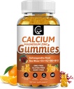 1200mg Calcium Gummies with Vitamin D3,K2,B12 & B6 - Plant Complex Calcium Magnesium Supplement with Glycinate,Potassium,Sea Moss,Ashwagandha Root for Botten & Teeth Strength, Muscle & Immune