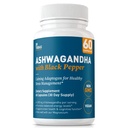 Dr. Tobias Ashwagandha Capsules, 1300mg Biologische Ashwagandha Root Extract Per Serveren met zwarte peper, Kalmerend Adaptogeen, Energie & Focus Supplement, 60 Vegetarische Capsules