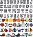 Brieven Getallen en Sport Decoratie Charms, Basketbal Honkbal Hockey Softbal Voetbal Voetbal Cadeau voor Jongens Tieners en Volwassenen