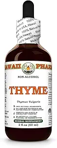 Tijm Alcoholvrije Extract, Glyceriet voor antioxidant Ondersteuning, bevordert ademcomfort, verhoogt immuniteit, voedt huid en haar, ondersteunt natuurlijke verdediging - 2 fl.oz