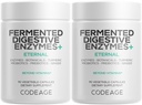 Codeage Gefermenteerde spijsvertering enzymen Supplement 3-maand Supply - 14 Digestieve Enzymen, Probiotica, Prebiotica, Gefermenteerde Botanica, Plant-Based Multi Pancreatrische Enzymen - 1 Capsule per dag - 2-pack