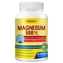 10-in-1 Magnesium Complex Supplement, Magnesium Glycinate 500mg met citraat & Malate, chelated high Absorptie Plus Vitamine D3 & Zink - voor nerve, spier & bot ondersteuning - 120 capsules