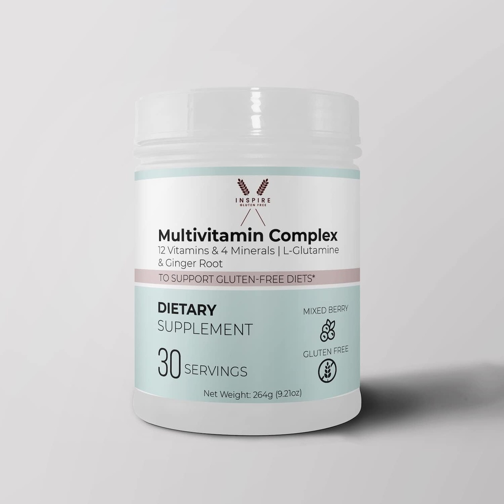 multivitaminepoeder, Celiac Supplement, Glutenvrije Vitaminen en Mineralen - Immuun Ondersteuning zinkbiotine b6 b2 niacine Calcium Natural Iodine kelp