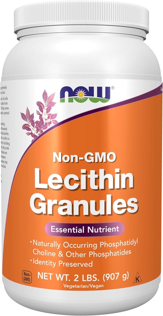 NOW Foods Supplementen, Lecithine Granulaat met natuurlijk voorkomende Fosfatidyl Choline en andere Fosfatiden, 2-Pond