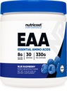 Nutricost EAA Powder 30 Servers (Blauwe Raspberry) - Essentiële Aminozuren - Non-GMO, Glutenvrij, Vegetarisch Vriendelijk