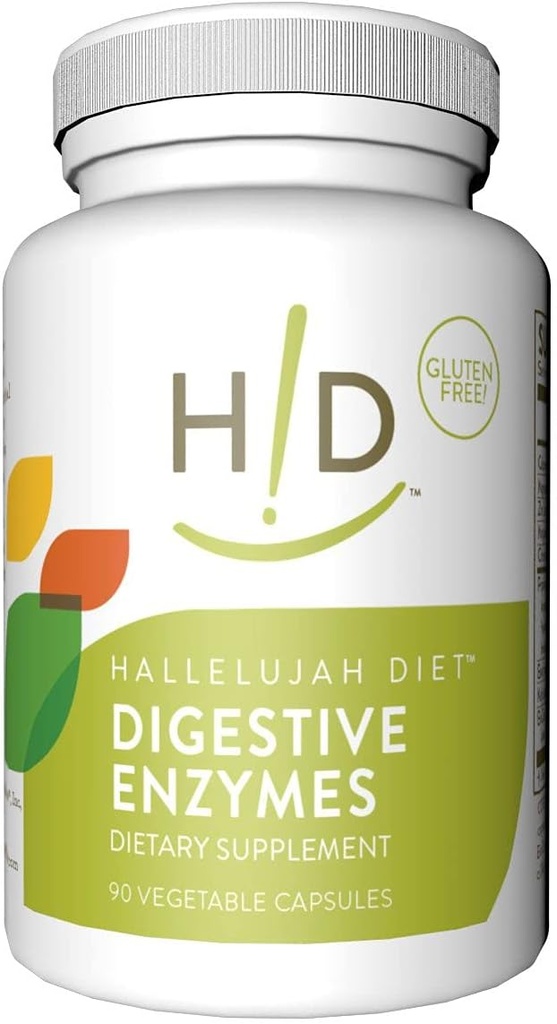 Halleluja Diet - Digestieve enzymen, multi-enzyme Voedingssupplementen voor dieetondersteuning en Nutriënt Absorptie, 90 capsules