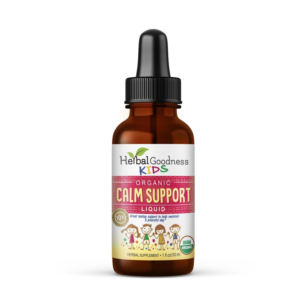Kinderen Kalme ondersteuning Liquid Extract 1oz met Magnesium Glycinate, Magnesium Citrate, Multivitamine - Magnesium voor kinderen - 1oz Fles, 1 Eenheid - Kruidengoed