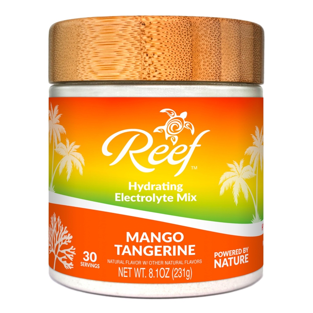 Hydrating Electrolyte Drink Mix - Mango Tangerine, 30 porties - Hydration Powder w/Coconut Water - Non-GMO, No Added Sugar, 5 Key Electrolytes + Vitamines, Natural Trace Minerals