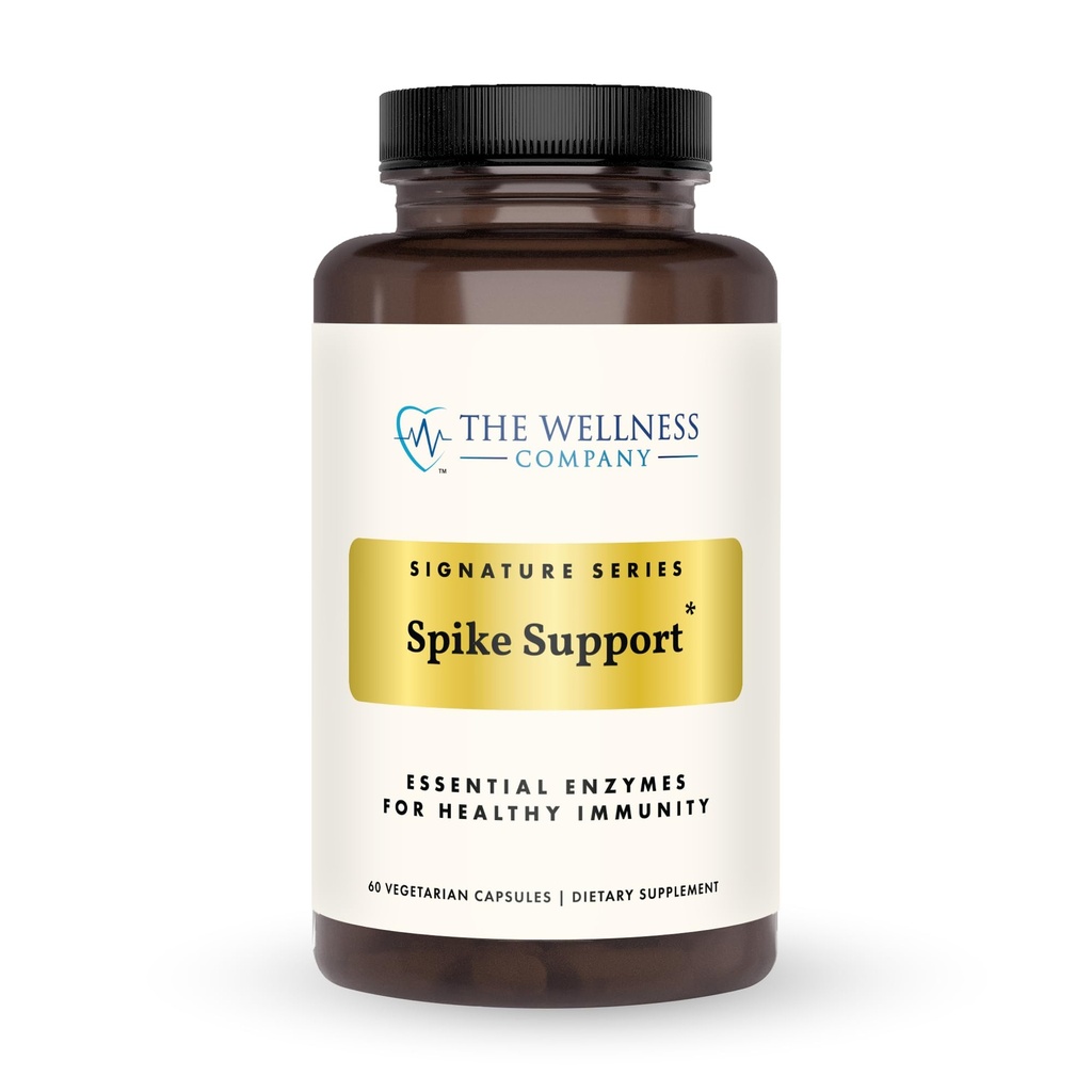 The Wellness Company Spike Support - Detox, Immune Health, Blood Flow, Anti-Clotting - Nattokinase, Dandelion Root, & Black Sativa 60ct (1 maand levering)