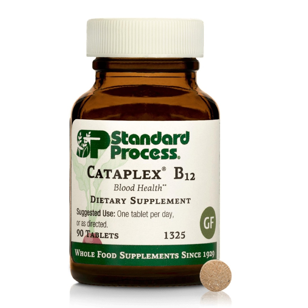 Standard Process Cataplex B12 - Vitamine B12 Supplement for Blood Health Support & Nervous System Function - B12 Vitamine Supplement for Well-Being - Glutenvrije, Niet-Dairy & Non-Soy - 90 Tablets