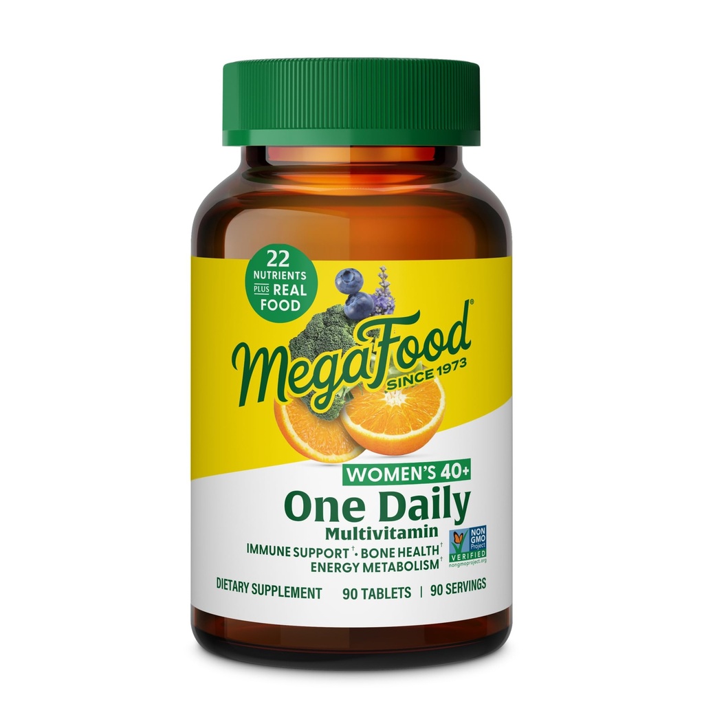 MegaFood Women's 40+ One Daily Multivitamine for Women - with Vitamin B12, B6, C, D, Zink & Iron 